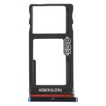 Vassoio della scheda SIM + vassoio di scheda micro SD per Motorola Moto One Vision / P50 (blu)