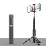 Stick Selfie Bluetooth con Treppiede Multi-funzione Gimbal Mobile Phone Fill Light Supporto live (nero)