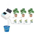 G89456 Solar Intelligent Voice Texing Automatico Automatico Annaffiatoio Dispositivo pigro Dripper pianta, Specifica: Doppia pompa 20 Set Drop 15m Tube (Bianco)