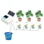 G89456 Solar Intelligent Voice Texing Automatic Flower Airing Device Lazy Plant Dripper, Specifica: doppia pompa 30 set tubo da 20 m (bianco)