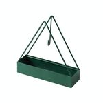 2 PCS Semplice Applegabile Ferro Battuto per zanzariera Portabullina Portatile A prova di zanzare a prova di fuoco Coil Vassoio Bruciatore di incenso Ornamenti triangolo (verde inchiostro)