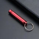 6 PCS Multifunzionale Whistle Keychain Men Portachiavi (rosso)
