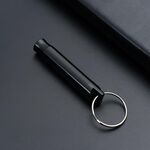 6 PCS Multifunzionale Whistle Portachiavi uomo Portachiavi Pendente (nero)