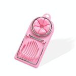 6 PCS multifunzione uovo taglierina utensile da cucina in acciaio inox forcy uovo cutter (dark rosa)