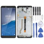 Schermo LCD e digitalizzatore Assemblaggio completo con cornice per Nokia C3 (nero)