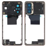 Cornice centrale originale per Xiaomi Redmi Note 10 Pro Max / Redmi Note 10 Pro / Redmi Note 10 Pro (India) M2101K6P M2101K6G M2101K6I (oro)