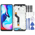 Schermo LCD TFT per Motorola Moto E7 Plus XT2081-1 Digitizer Assemblaggio completo con cornice (Nero)