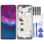 Schermo LCD originale per Motorola One Action XT2013-1 XT2013-2 XT2013-4 digitalizzatore assemblaggio completo con cornice (blu)