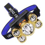 Lampada da pesca per la pesca di emergenza a LED ricaricabile di grande calibro forte del calibro del calibro a lungo termine della lampada del minatore della sicurezza della testata (plastica 5 del faro a LED)