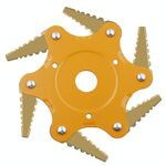 2 PCS Falciatrice dentata Blade a sei foglie Cyclone Blade Agricultural Weeder Parts (Golden Blade insaccato giallo)