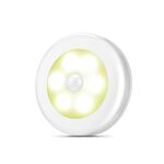 6 LED Home Armadio Smart Human Body Sensor Sensor Light, colore chiaro: luce calda (bianco)