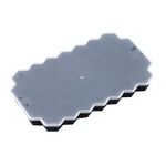 2 PCS Bar Whiskey Silicone Ice Vassoio Stampo, Specifiche: 37 Grid HoneyComb Cover (nero)