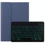 Dy-E10 2 in 1 tastiera Bluetooth rimovibile + custodia protettiva in pelle con retroilluminazione e supporto per Lenovo Tab E10 (blu)