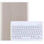 DY-E10 2 in 1 tastiera Bluetooth rimovibile + custodia protettiva in pelle con supporto per Lenovo Tab E10 (oro)