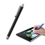 AT-19 Penna in fibra d'argento Penna Stilo Penna Capacitivo Penna Telefono Mobile Tablet Universal Touch Pen Touch (Nero)