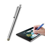 AT-19 Penna in fibra d'argento Penna Stilo Penna capacitiva Penna Telefono Mobile Tablet Universal Touch Pen Touch (Argento)
