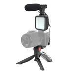 KIT-01LM 3 in 1 Video Shooting LED Light Light Portable Treppiede Microfono in diretta, Specifiche: Modello di ricarica USB