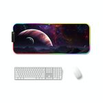 400x900x4mm F-01 Transfer termico in gomma RGB Luminoso Pad Mouse antiscivolo (vasto cielo stellato)