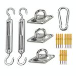 18 Pz / Set Shade Sail 304 Accessori in acciaio inox Acciaio inossidabile Outdoor Shade Flower Basket Viti Diamond Door Fibbia