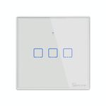 Sonoff T2 Touch Interruttore a parete con pannello in vetro temperato da 86 mm Interruttore tattile Smart Home, compatibile con Alexa e Google Home, AC 100V-240V, spina UK