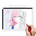 A4-19 6.5W Tre livelli di luminosità Dimmerabile A4 LED Drawing Sketchpad Light Pad con cavo USB (bianco)