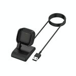 Adattatore dock di ricarica per caricabatterie USB sostitutivo per smartwatch per Fitbit Versa 2, lunghezza cavo: 1 m (nero)