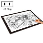 23W 12V LED Tre livelli di luminosità Dimmerabile A2 Tavole da copia acriliche Schizzo per schizzi Anime Sketchpad, spina americana