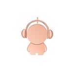 Y01 Metal Musician Car Cartoon Style Style U dischi, Capacità: 64 GB (oro rosa)