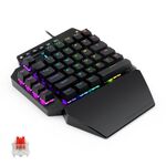 K700 44 Tasti RGB RGB Luminoso Asse commutabile Gaming Tastiera con una sola mano, lunghezza del cavo: 1m (albero rosso)