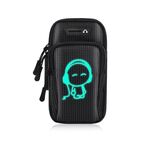 2 PZ che eseguono il sacchetto del braccio del telefono cellulare Borsa da polso sportiva Universale per i telefoni cellulari entro 6 pollici, Colore: bambola nera