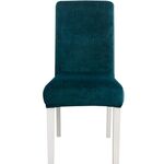 Fodera per sedia semi-interna in velluto ispessimento semplice, morbido, ad alta elasticità, per hotel (verde pavone)