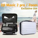 Custodia portatile impermeabile antiurto Custodia rigida per PC Custodia rigida per DJI Mavic 2 Pro / Zoom e accessori (Argento)