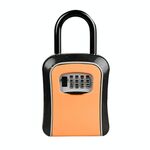 Scatola di sicurezza per scatola di sicurezza con gancio per serratura con password per auto Scatola di sicurezza senza installazione (arancione)