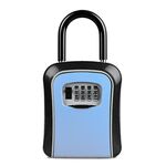 Scatola di sicurezza per scatola di sicurezza con gancio per serratura con password per auto Scatola di sicurezza senza installazione (blu)