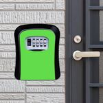Cassetta di sicurezza con chiave per armadietto a muro con serratura con password Scatola di immagazzinaggio in metallo per porta (verde)