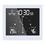 TS-WP10-B Waterproof Bathroom Wall Orologio da parete Timer Termometro domestico Igrometro (bianco)
