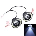 3.5 pollici DC 12V 10W 900LM 7000K Fendinebbia per auto Angel Eyes Fendinebbia (luce bianca + luce bianca)