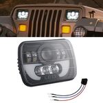 7 pollici 35W 4000LM 6000K + Amber Car Truck Square LED Fari da lavoro Spotlight