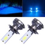 2 PCS H7 DC9-36V / 36W / 8000K / 6000LM IP68 Mini COB per auto / moto LED Lampade per fari / Fendinebbia (Luce blu ghiaccio)
