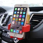 SHUNWEI SD-1027 Car Auto Multi-funzionale ABS Air Vent Portabevande Portabottiglie Porta telefono Supporto mobile (rosso)