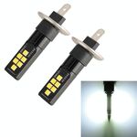 2 PCS H1 DC9-16V / 3.5W / 6000K / 320LM Fendinebbia per auto 12LED Lampade SMD-ZH3030, con corrente costante (luce bianca)
