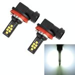 2 PCS H11 DC9-16V / 3.5W / 6000K / 320LM Fendinebbia per auto 12LED Lampade SMD-ZH3030, con corrente costante (luce bianca)