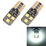 2 PCS T10 / W5W / 168/194 DC12V / 1.6W / 6000K / 110LM 6LEDs SMD-3030 Luce di ingombro per auto, con decodificatore (luce bianca)