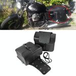 Accessori per moto Lato modificato del kit borsa in pelle per borsa da cavaliere (nero)