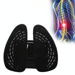 Supporto lombare per auto Schienale per cintura di sicurezza per ufficio Doppio cuscino per auto Massaggio per la casa Cuscino lombare in seta di ghiaccio (nero)