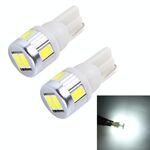 2PCS T10 3W SMD 5630 6 LED per luci di ingombro per auto, CC 12V (luce bianca)