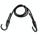 Corda di fissaggio per auto riutilizzabile Corda elastica regolabile per auto Ganci di stoccaggio per bagagliaio Corda di fissaggio per veicolo, lunghezza: 1,5 m(Nero)