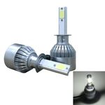 2 fari LED per auto H1 18W 1800LM 6000K IP68 impermeabili con 2 lampade LED COB, DC 9-36V (luce bianca)