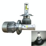 2 fari LED per auto H4 18W 1800LM 6000K IP68 impermeabili con 2 lampade LED COB, DC 9-36V (luce bianca)