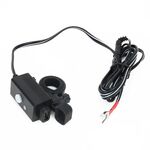 Adattatore per caricabatterie per telefono USB per moto impermeabile con interruttore di alimentazione Presa di alimentazione per ricarica intelligente da 5 V a porte singole, per telefono, tablet, GPS